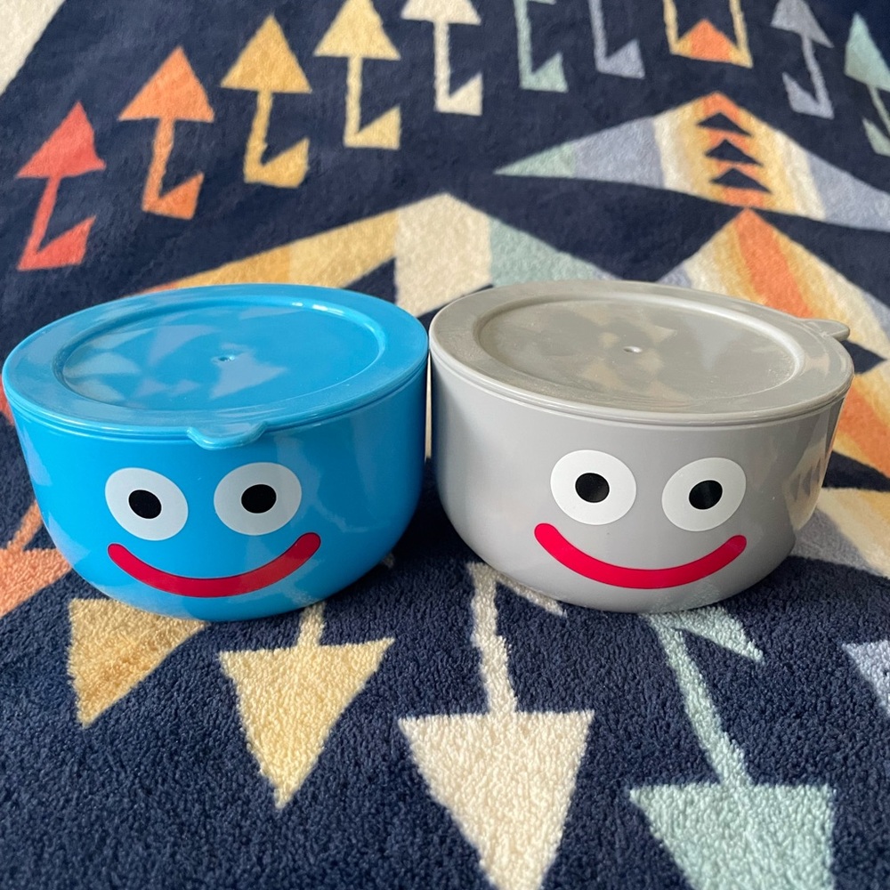 New Dragon Quest Slime Container Cute Collectable from Japan set of 2